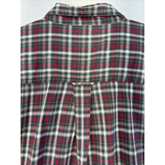Woolrich Mens Button Down Shirt Size XLarge Red Gray Plaid Long Sleeve Outdoor - Picture 12 of 12